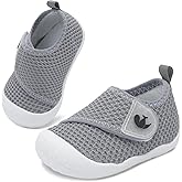 FEETCITY Baby First Walking Shoes Wide Baby Shoes Infant Sneakers Newborn Crib Shoe Barefoot Lightweight Slip On Shoe