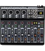 Amazon.com: XTUGA KP4 4 Channel Audio Mixer, 16-Bit DSP Effect USB