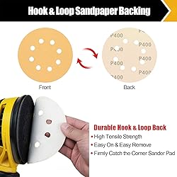 BOSHCRAFT 30 Pcs Sanding Discs, 400 Grit 5 Inch