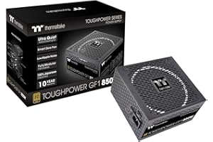 Thermaltake Toughpower GF1 850W 80+ Gold SLI/ CrossFire Ready Ultra Quiet 140mm Hydraulic Bearing Smart Zero Fan Full Modular Power Supply 10 Year Warranty PS-TPD-0850FNFAGU-1