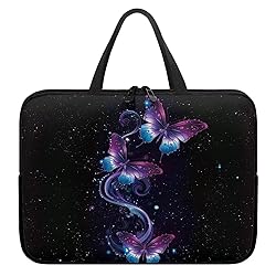 Uasibuni Stars Butterfly Print 15.6Inch Laptop Bag
