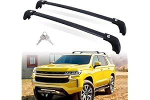 HEKOTE 330lbs Lockable Roof Rack Cross Bars Fit for 2021-2026 Chevrolet Tahoe, Chevy Suburban,GMC Yukon & Yukon XL, Cadillac Escalade ESV Accessories Cargo Carrier Bars Bikes Canoe Surfboards