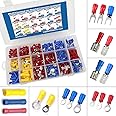 Amlits 299 PCS Insulated Wire Electrical Connectors - Butt, Ring, Spade, Quick Disconnect - Crimp Terminals Connectors Assortment Kit