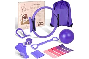 HGKZJSL pilates ring circle set 13 pcs pilates equipment accessories for home workouts includes 9.8” pilates ball 12” magic circle yoga ring and resistance bands for women pilates ring and ball set gift