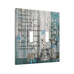Vintage Teal Butterfly Inspirational Quotes Wood