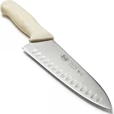Winco 8" White Hollow Ground Chef's Knife | Razor sharp blade, NSF listed, Restaurant service, Great for Meat Prep, Vegetable Prep, Bread Service and Kitchen Prep