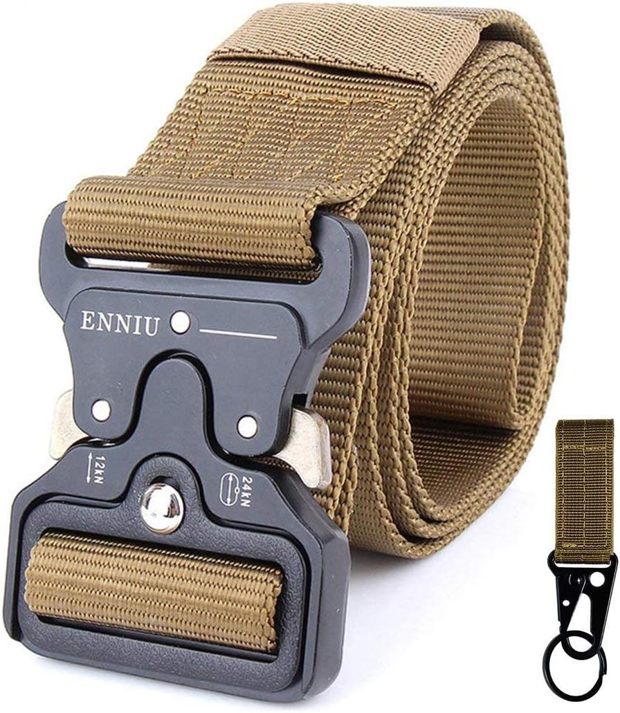 Hairwilly Tactical Belt,1.9"/1.7"/1.5" Quickly Unlock Multifunction Zinc Alloy Buckle Nylon Material Belts