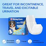 Honey Care All-Absorb A24 Male Dog Wrap Large 50 Count Blue White view 9