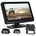 AHD1080P Wired Backup Camera with 7'' Touch Screen Monitor, Rear View Camera System for Truck/RV/Trailer/Skid Steer/Tractor, Colorful Night Vision&10G Vibration Truck Rv Camera System