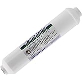 Inline Carbon Water Filter | 10" Length | 1/4" Threaded Female In/Out | For Chlorine Taste & Odor or Post Filter for Home RO | RO Stage 5 Polishing Filter (1, 1/4" Female Threade)
