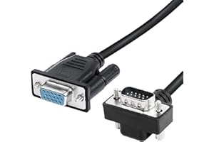 RIIEYOCA 90 Degree VGA Cable, Up Angle VGA Male to VGA Female Cable 1080P Full HD Computer Monitor Cable 0.5M (Up)