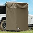 Car Shower Tent with Roof, Full Privacy Protection, Dry and Wet Separation Zones and Pockets, 1000D Waterproof Awning Shower Tent, Heavy-Duty Stakes, Outdoor Shower Enclosure for Overland SUVs