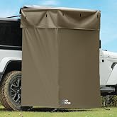 JOYTUTUS Shower Tent with Roof for Car Camping, Full Privacy Protection, Dry and Wet Separation with Pockets, 1000D Waterproof Awning Shower Tent, Heavy-Duty Stakes, Outdoor Shower for Overland SUVs