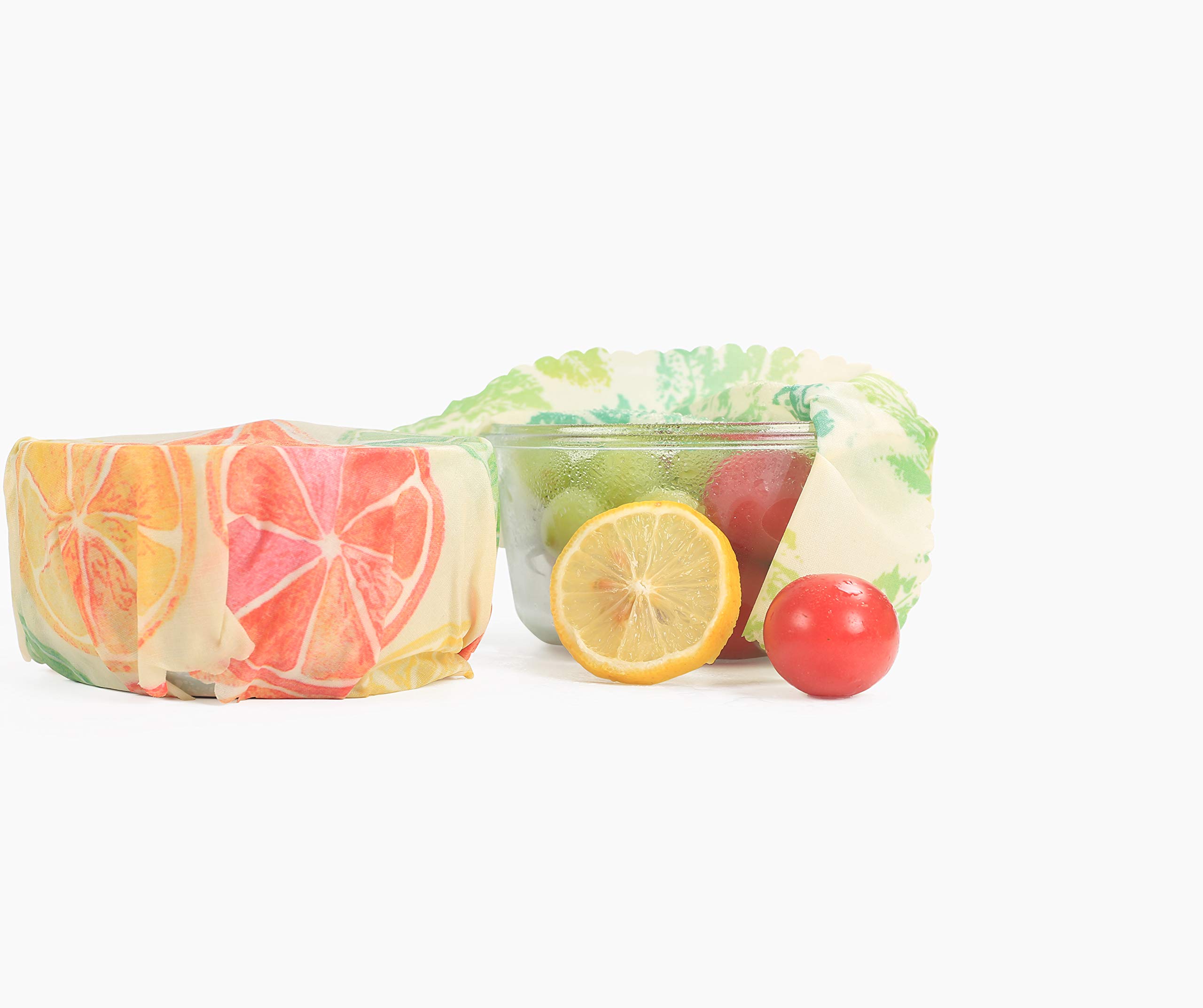 POWERbeast Beeswax Wrap Reusable Organic Beeswax Food Packaging Eco Friendly, Zero Waste, Alternative to Cling Film, Washable Reusable Wax Food Wrap - Set of 3 (Large, Medium, Small)