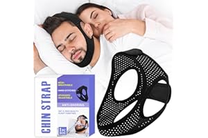 YONGSENINA Chin Strap for Sleeping, Sleep Apnea Devices, Adjustable Comfortable Airflow Jaw Strap for Sleep Apnea, Reusable Anti Snoring Devices for Men or Women, Anti Snoring Chin Strap Breathable