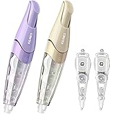 KILINEO Refillable Retractable White Out Correction Tape, Pen Shaped Whiteout Set, White Out Tape, Japanese Aesthetic Cute Wh
