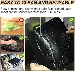 UBeesize 7 Pack Black Grill Mats for Outdoor