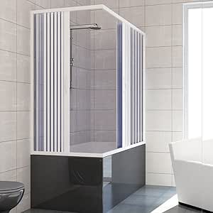 RL Mampara de bañera 70x140 CM de PVC Mod. Nadia con ...