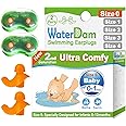 WaterDam Swimming Ear Plugs Great Waterproof Ultra Comfy Earplugs Prevent Swimmer's Ear (Size 0: Baby 0-1 Year (Orange))
