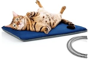 Pecute Outdoor Pet Heating Pad, Automatic Inflatable Dog Heating Pad with Chew Resistant Cord, IPX7 Waterproof, Warming Cat H