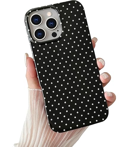 Amazon.com: iPhone 13 Pro Dark Navy Blue Polka Dot Geometric