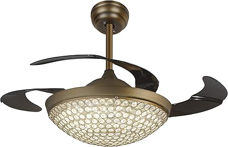 45 Inches Wide Ceiling Retractable Invisible Fan Clear Acrylic