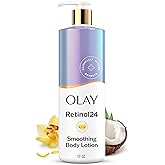 Olay Body Lotion for Women, Smoothing with Retinol Serum, Visibly Smoother Skin, 24hr Moisture &amp; Hydration, Fast Absorbing Formula, Vitamin B3 Complex, For All Skin Types, 17 fl oz