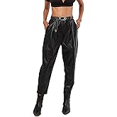 SETA Dress Different Womens Leather Baggy Pants