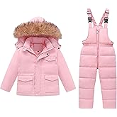 Hecxagd Toddler Snow Suit, Snowsuit Toddler Girl Boy, Infant Baby Snowsuit, Kids Snow Suit Winter Coat and Snow Pant Set 2-6T