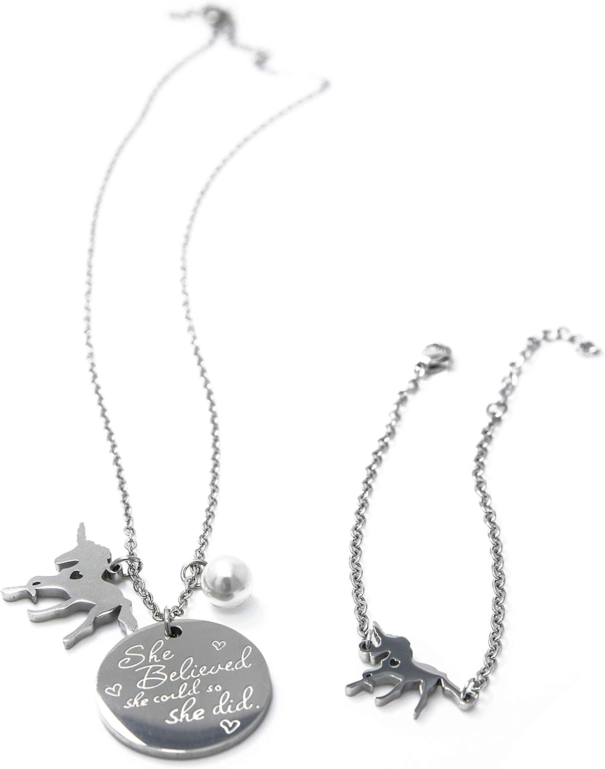 The Memory Building Company Unicorn Music Box & Little Girls Jewelry Set - 3 Unicorn Gifts for Girls: Home & Kitchen