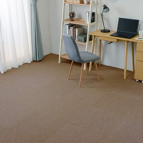 Amazon 敷物ライフ タイルカーペット 50 50cm ブラウン 16枚セット 防虫 防カビ 抗菌 防臭 防炎 静電 洗える ラグ カーペット オンライン通販