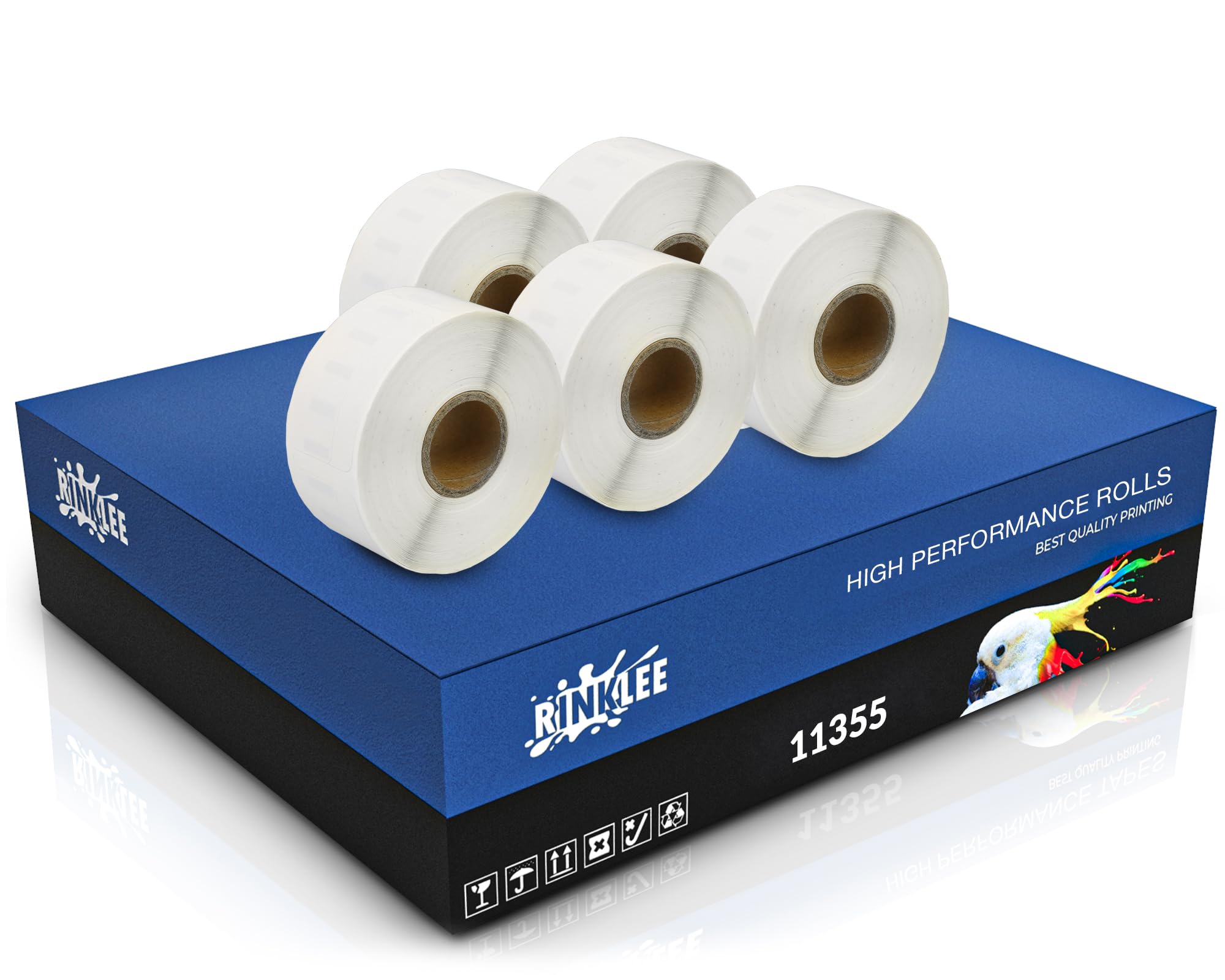 RINKLEE 11355 S0722550 Label Rolls Compatible with DYMO LabelWriter 4XL 450 400 330 320 310 Duo/Turbo/Twin Turbo Seiko SLP 450 430 420 410 400 200 100 | 19 x 51 mm | 5-Pack