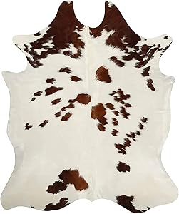 A-STAR Genuine Cowhides Brown And White - Real Cowhide rug (5 x 5)