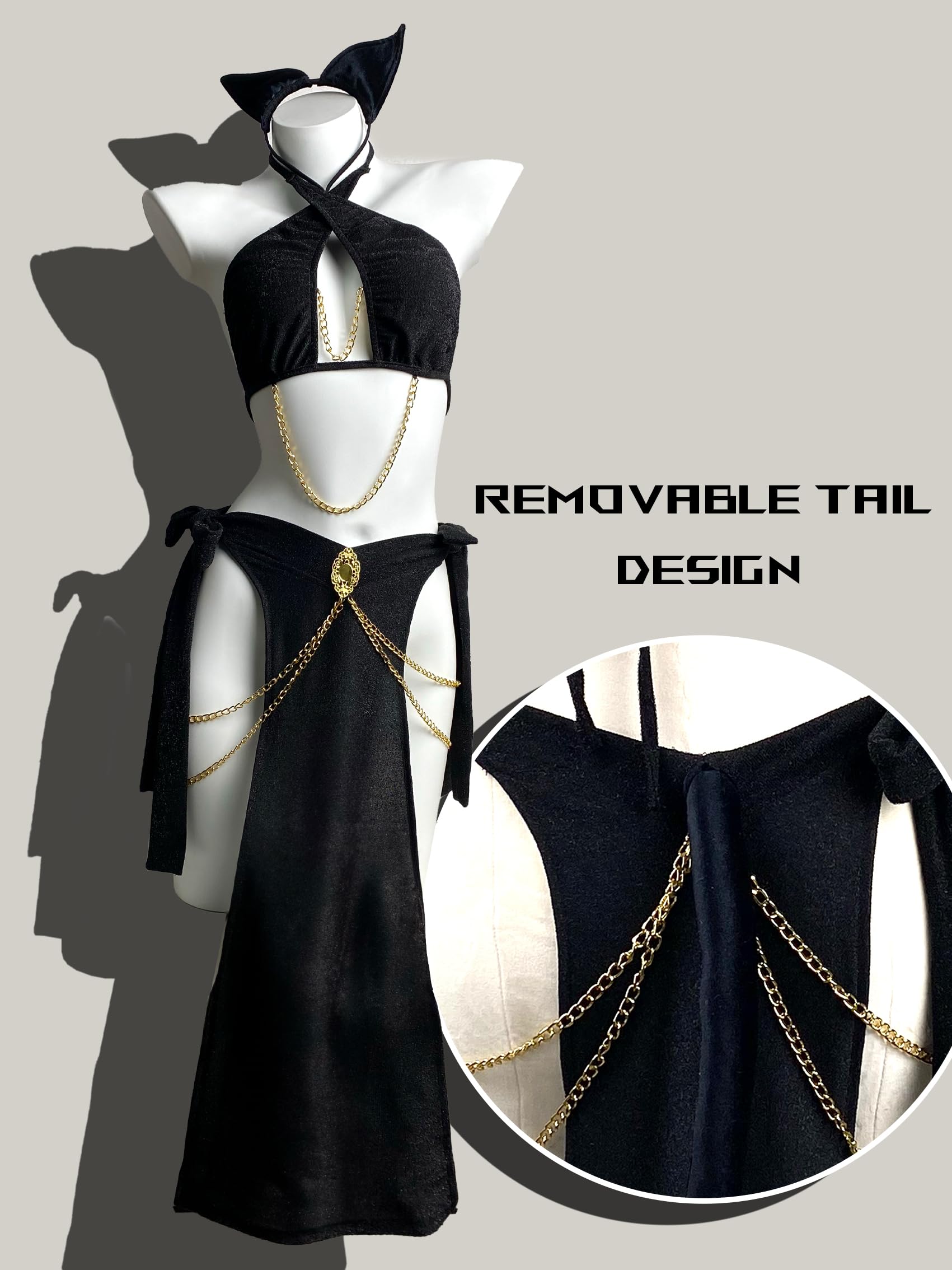 paloli Women Cosplay Costume Egyptian Cosplay Outfit With Adjustable Waist And Crossed Strap Top Babydoll Lingerie