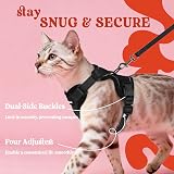rabbitgoo Cat Harness and Lead Set XXS Adjustable Escape Proof Reflective Black view 6