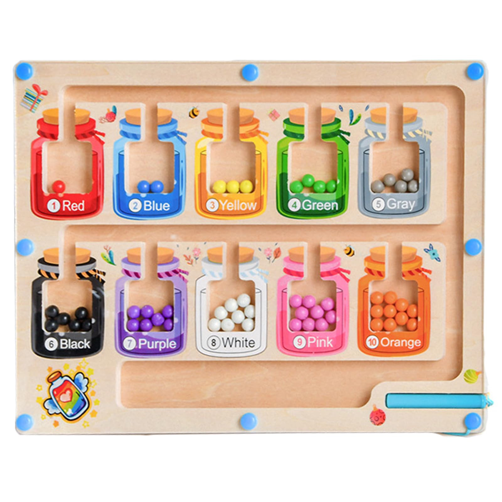 Montessori toys for 2 3 4 year olds,Magnetic Color and Number Maze Toys, Educational Toys for 3 4 Year Old,Sorting Game Educational Toy for Toddlers Fine Motor Skills Montessori Kids Preschool Toys