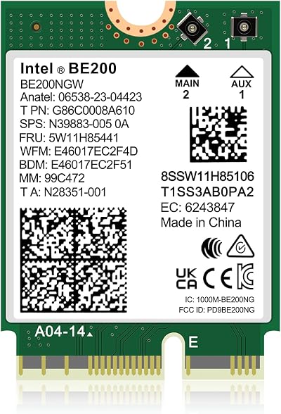 NICGIGA BE200 NGW WiFi 7 Card Bluetooth 5.4 M.2 NGFF PCIe Windows Linux