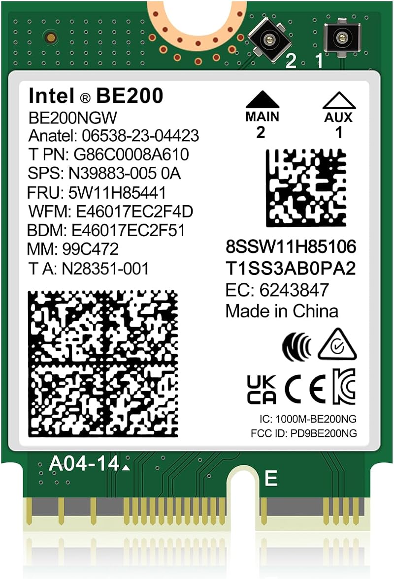 NICGIGA BE200 NGW WiFi 7 Card Bluetooth 5.4 M.2 NGFF PCIe Windows Linux