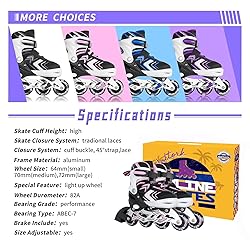 Nattork Roller Skates for Girls with Full Light up