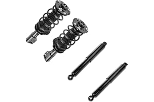 TRQ Front and Rear Complete Strut Assembly & Shock Absorber Kit Complete Strut & Coil Spring Assembly Compatible with 2010-2017 Chevrolet Equinox GMC Terrain