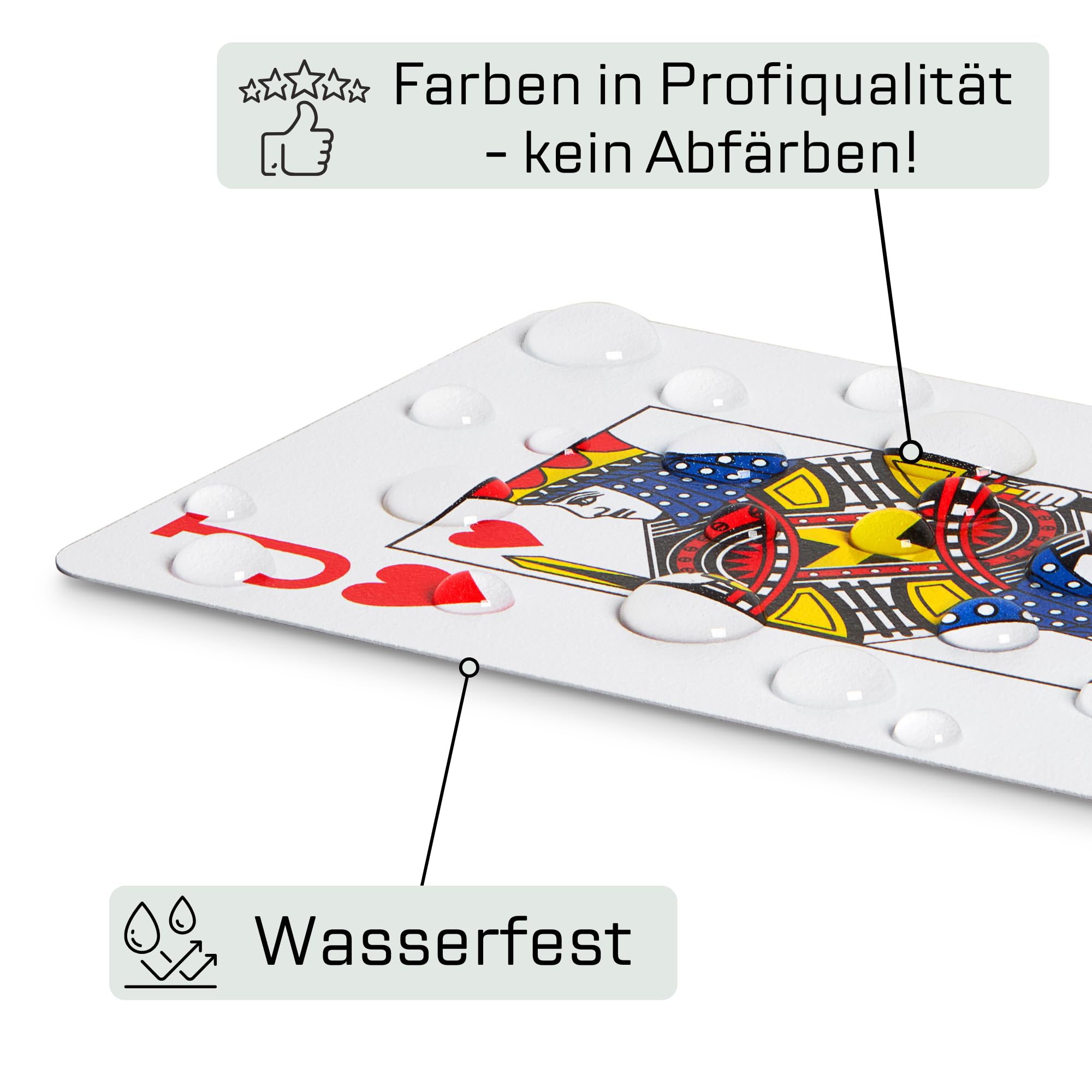 TS Spielkarten Premium Poker & Blackjack Karten 2er Set Casino | 100% Kunststoff | Wasserfest | 63x88 mm | 2 Decks mit je 57 Karten 5