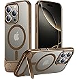 Temdan Magnetic Compatible with iPhone 16 Pro Case, [Built-in Invisible Kickstand][Compatible with MagSafe] [Military Grade Shockproof] Slim Translucent Matte Phone Case for iPhone 16 Pro 6.3"