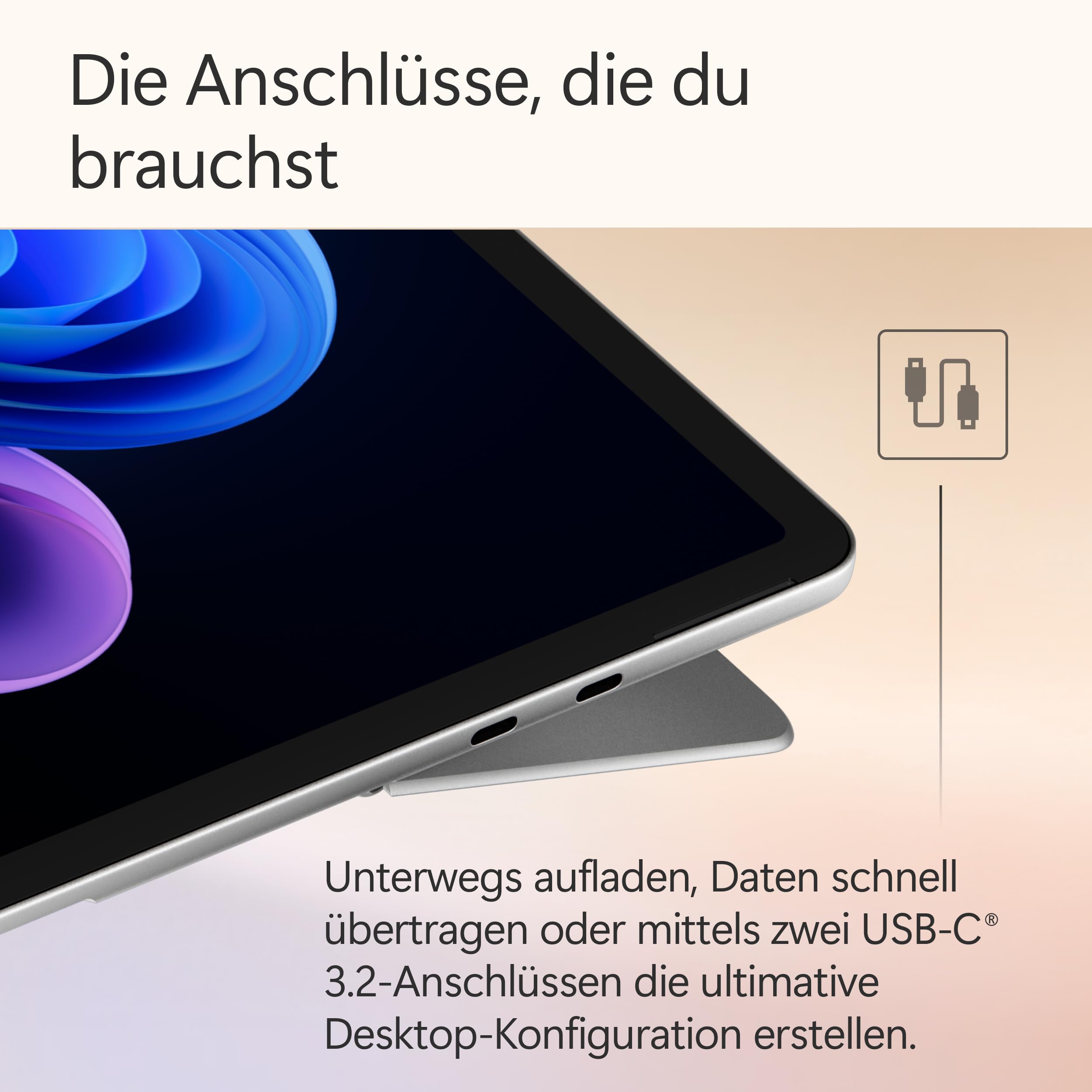 Microsoft Surface Pro | Copilot+ PC | 12” LCD Touchscreen | Snapdragon® X Plus | 16GB RAM | 256GB Speicher | Neuestes Modell | Platin