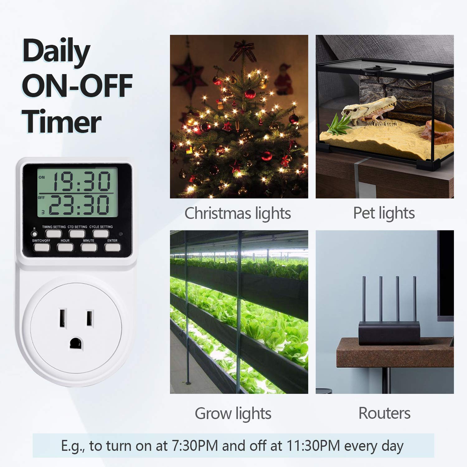 Mua Digital Infinite Repeat Cycle Intermittent Timer Plug for ...