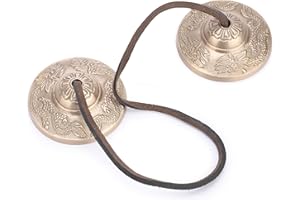 Ajuny Tibetan Tingsha Cymbals Meditation Handcrafted Buddhist Meditation Yoga Chime Bells Embossed With Dragons Manjira Healing Instrument Spiritual Gifts