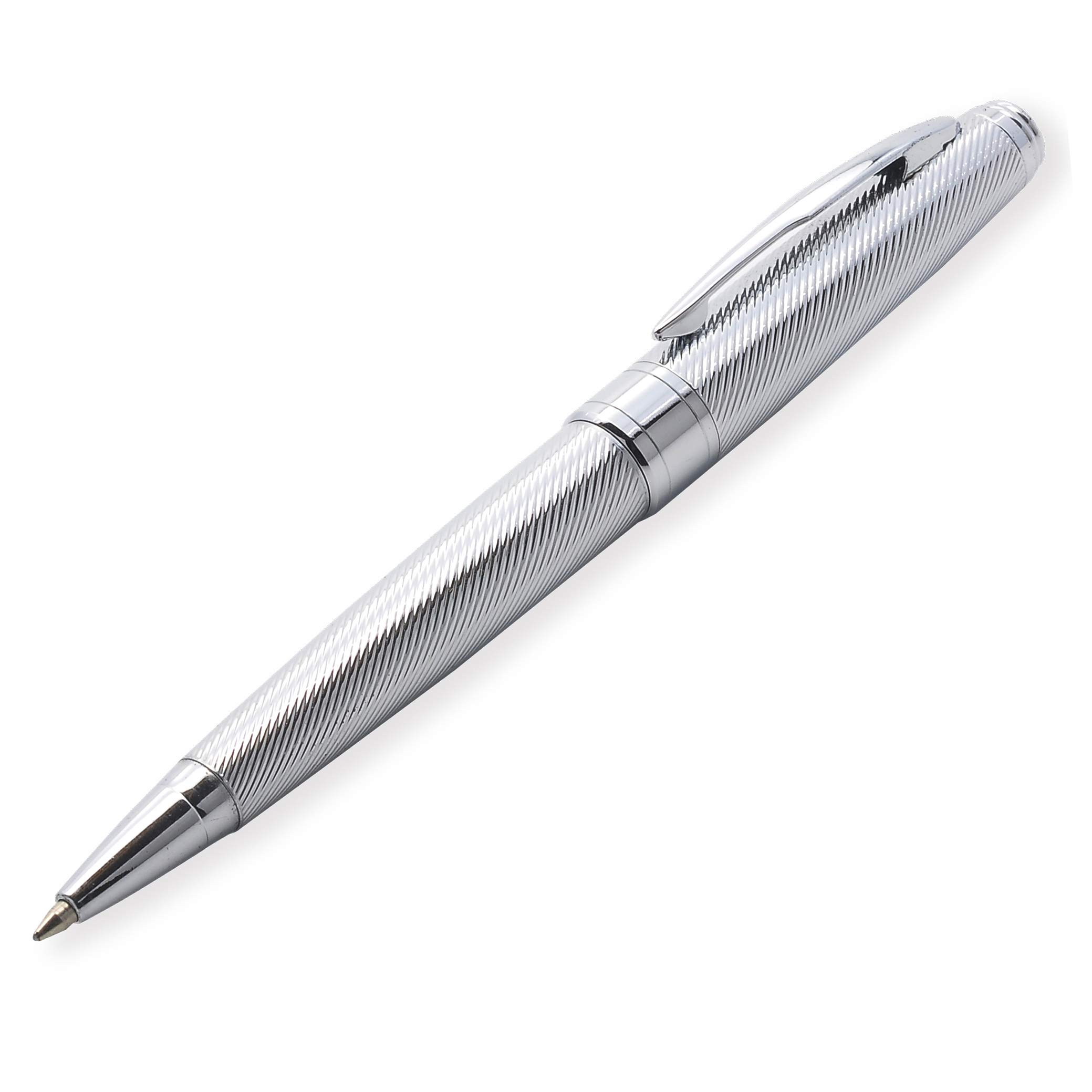 LACHIEVA LUX Metal Luxury Ballpoint Pen for Man and Woman with Nice Gift Box Pack (Chrome)