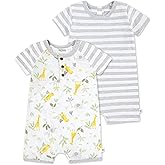 HUGGIES unisex-baby Multi-pack Short Sleeve Romper