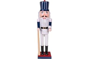 Clever Creations Baseball Player 16 Inch Traditional Wooden Nutcracker, Festive Christmas Décor for Shelves and Tables