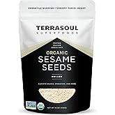 Terrasoul Superfoods Organic Hulled Sesame Seeds, 16oz - Perfect for Tahini | Gluten-free | Raw