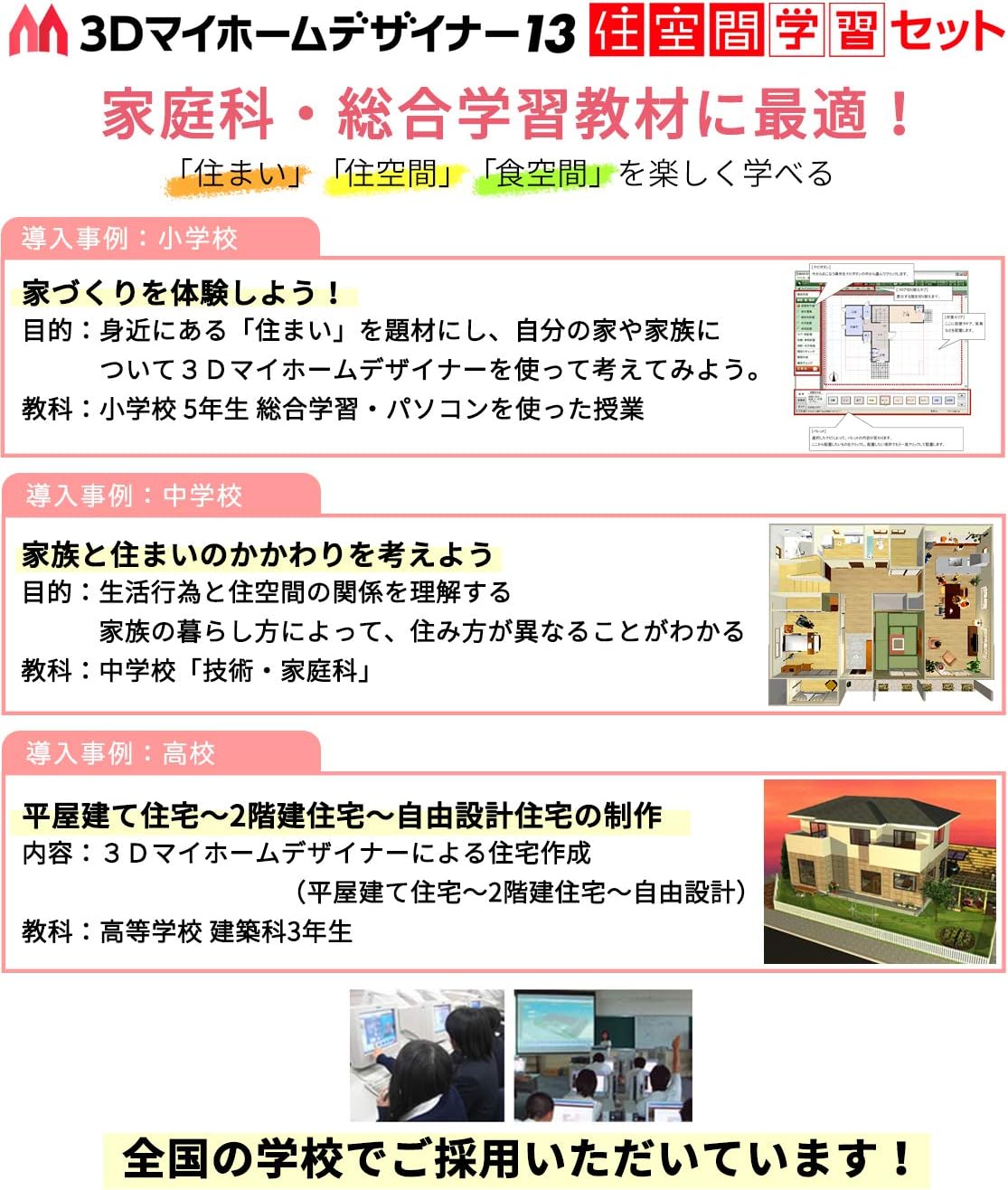 Amazon Co Jp 3dマイホームデザイナー13 住空間学習セット ライセンス ダウンロード版 Pcソフト